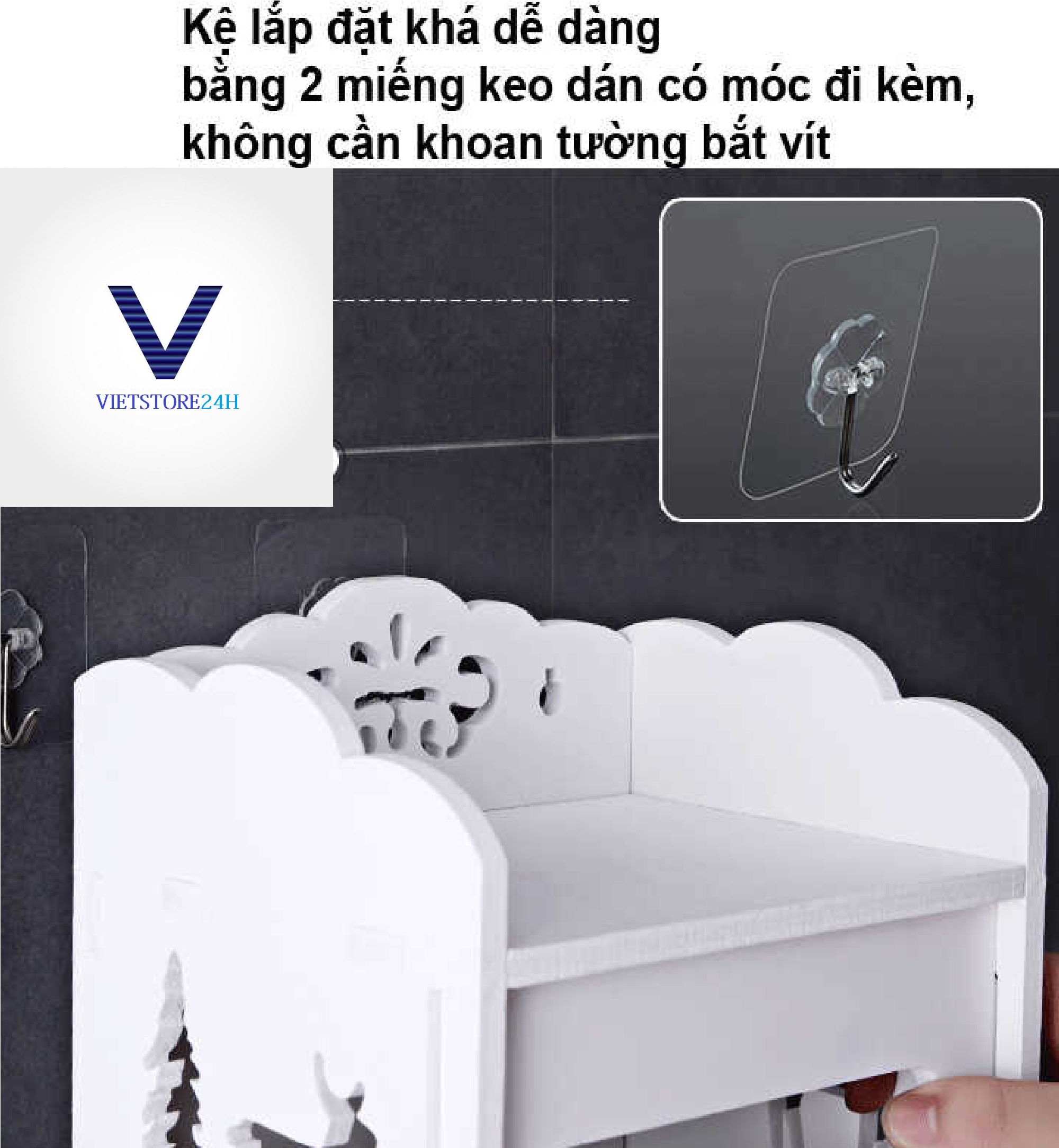 Hộp đựng giấy vệ sinh không thấm nước 2 tầng HD00001