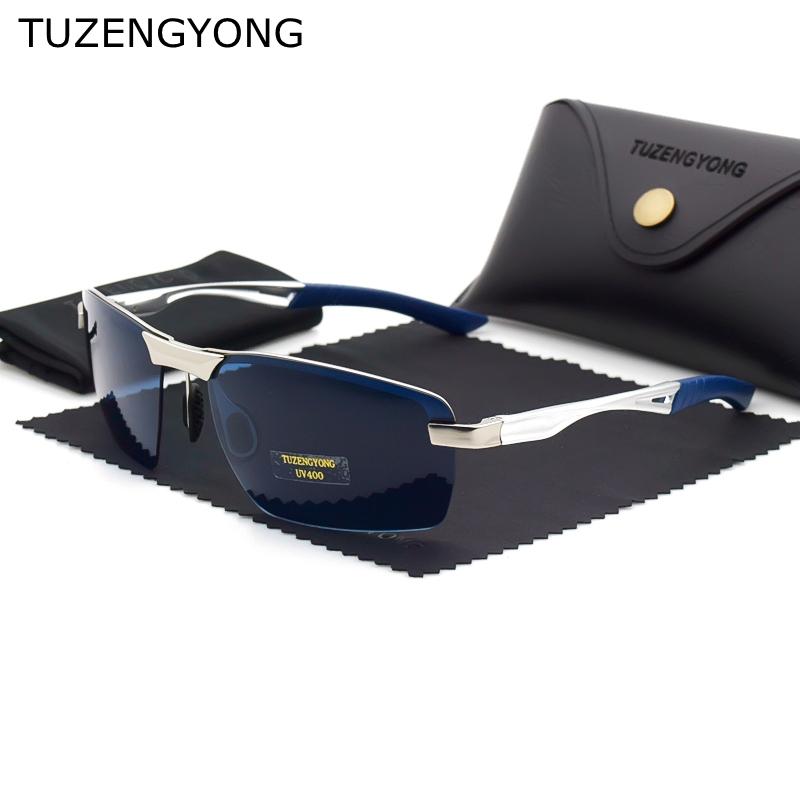 TUZENGYONG Nam Kính Mát 2021 Mới Nhôm Magie Kính Chống Nắng Lái Xe Mắt Kính Nữ Oculos Masculino Nam