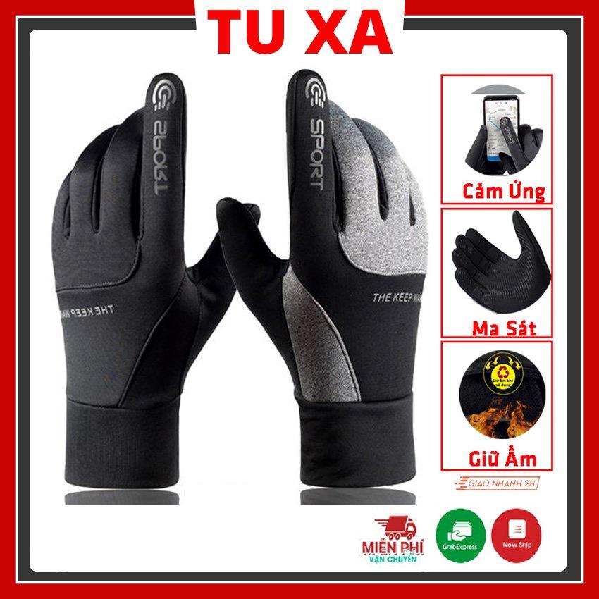 Gang tay chống nắng nam SPORT cảm ứng giữ ấm mùa đông chống gió sương lạnh Tất Bao tay chống nắng nam nữ xe máy đi phượt