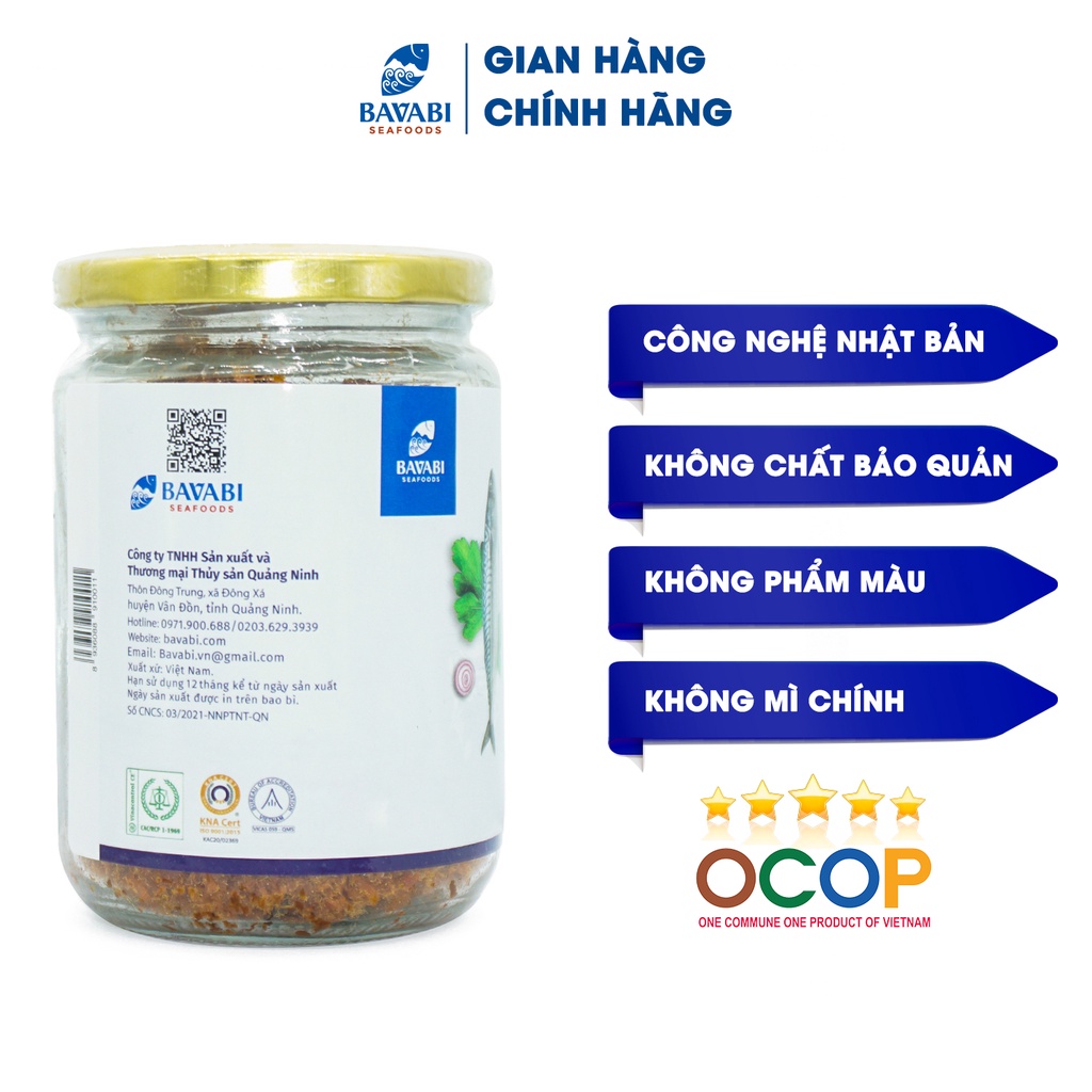 Ruốc Thịt Cá Thu Cho Bé Ăn Dặm BAVABI Hũ 150g Ruốc Ăn Liền Thơm Ngon Giàu Dinh Dưỡng | Đặc Sản Biển Quảng Ninh