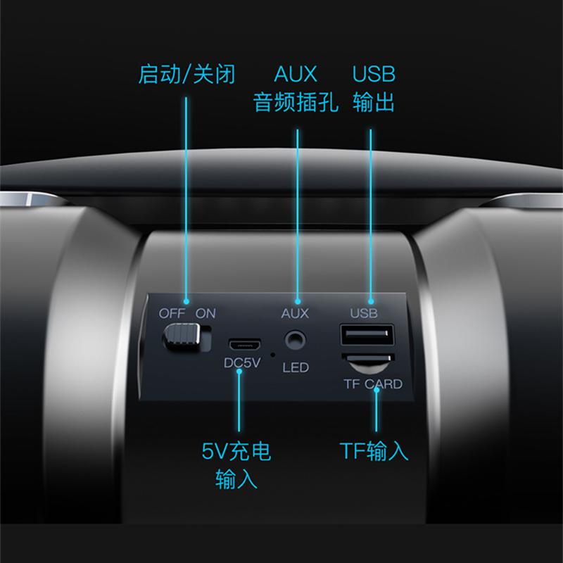 Loa kép công suất 40W Loa siêu trầm Bluetooth công suất cao Loa ngoài trời Gia đình Xe hơi Karaoke Âm thanh với thẻ micrô Đĩa U Màu sắc: Xám