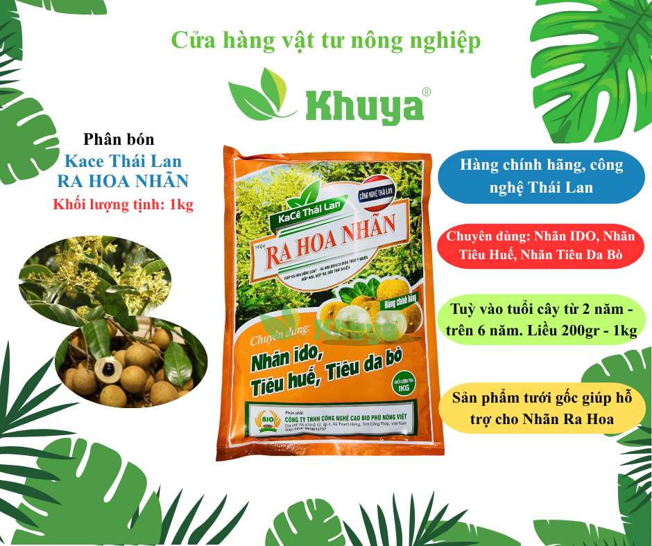 Phân bón Ra hoa nhãn IDO Kace Thái Lan 1kg