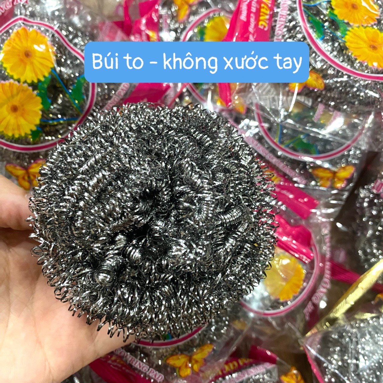 Búi Cọ Xoong Nồi, Chậu Rửa Không Rỉ Loại To