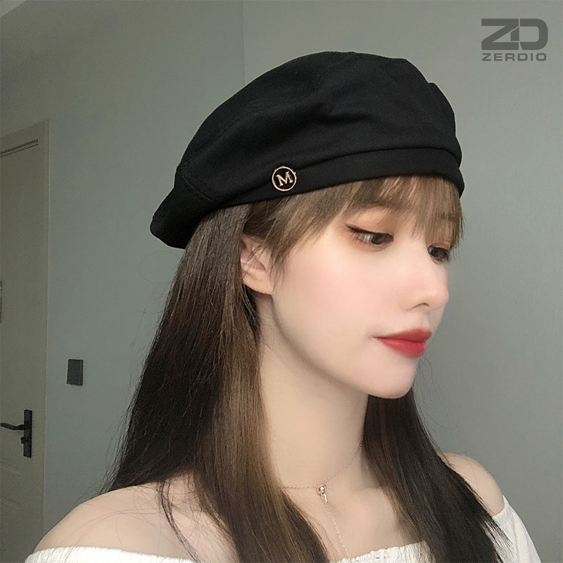 Mũ Nồi Beret Nữ Xuân Hè Cổ Điển MNN021 Vải Cotton Cao Cấp