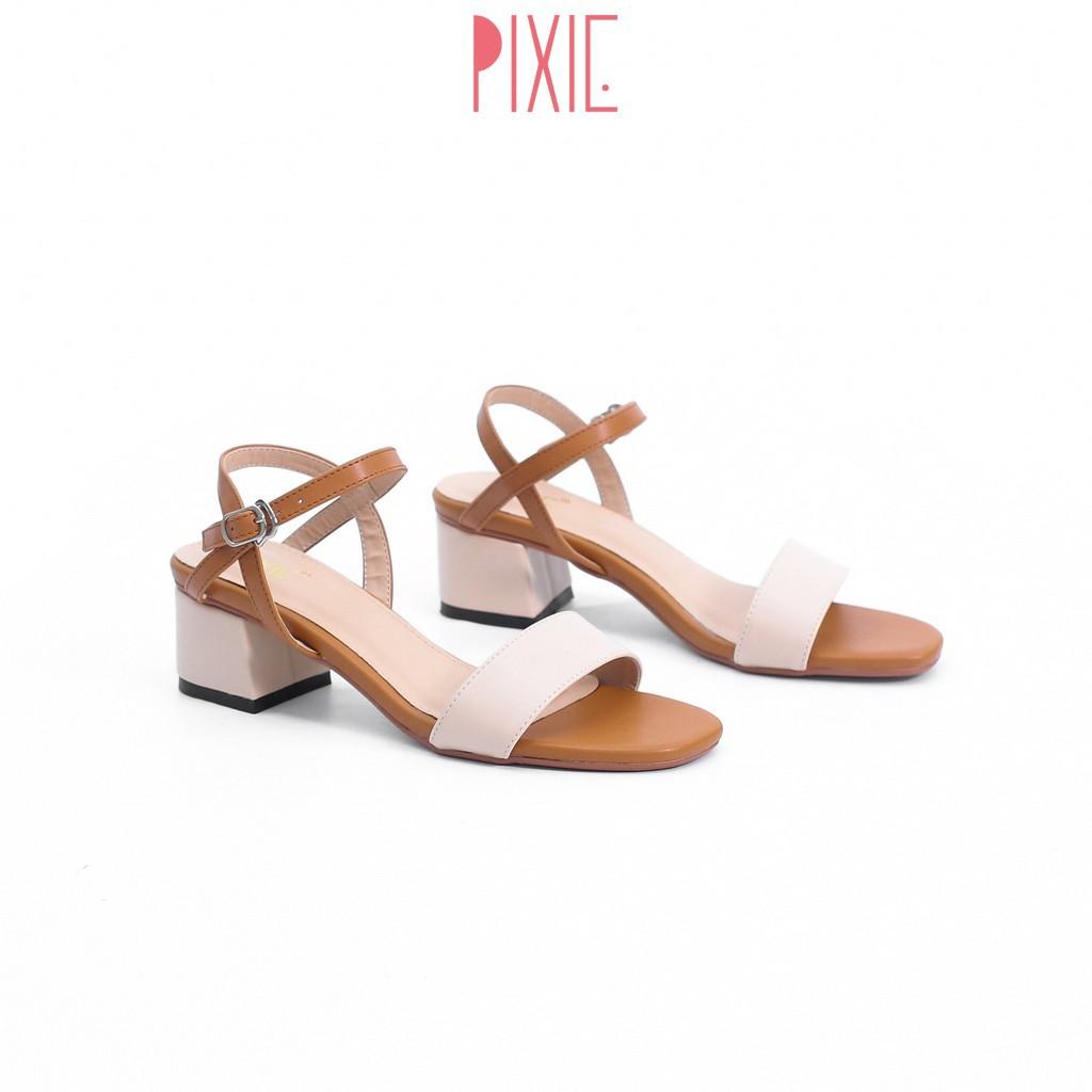 Giày Sandal Cao Gót 3cm Mix Nhiều Màu Pixie X476