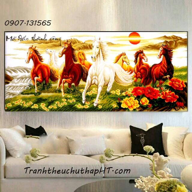 Tranh thêu chữ thập mã đáo thành công 222685 - tự thêu