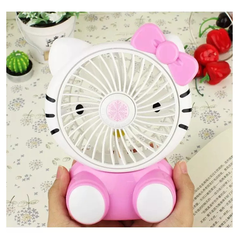 QUẠT 3 CÁNH KITTY SQ1881-2 SIÊU CUTE - MÀU NGẪU NHIÊN