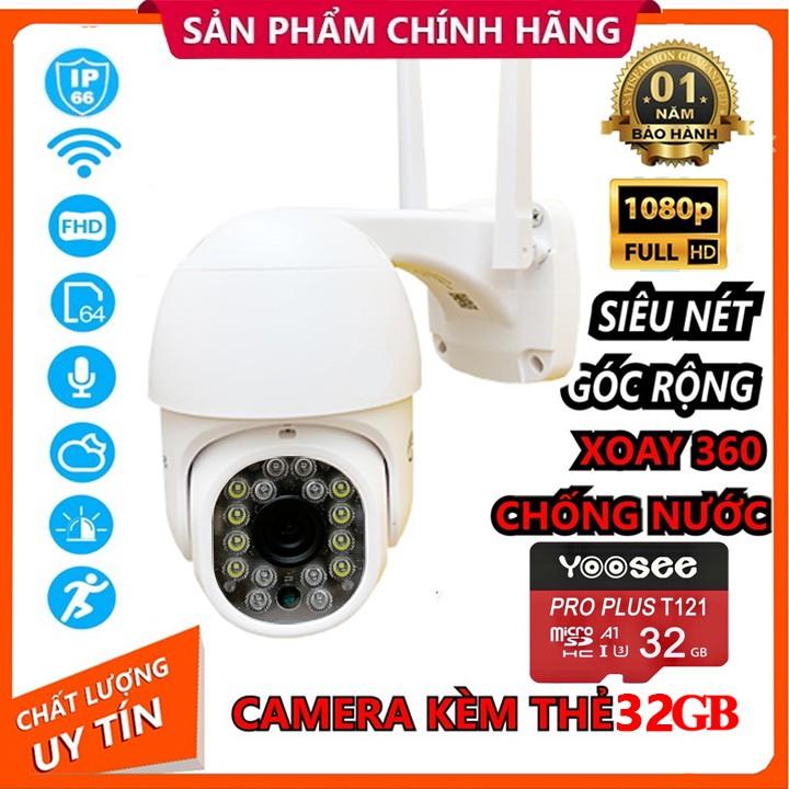 Camera IP Yoosee Ngoài Trời PTZ MINI Xoay 360° FULLHD 2.0 Mpx  (1920x1080) Siêu Nét  - Hàng nhập khẩu