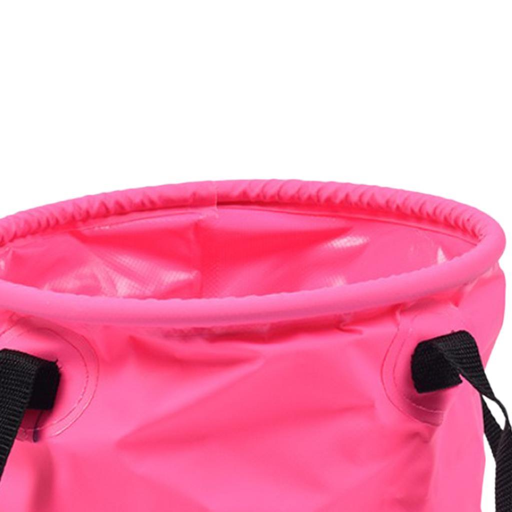 Collapsible Portable Outdoor Wash Basin Water Storage Bucket, Multipurpose Foldable Bucket for Camping Hiking Travelling Fishing Washing
