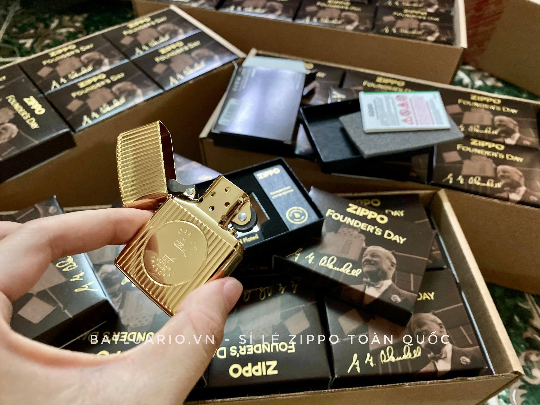 Bật Lửa Zippo 49631 – Zippo Founder’s Day 2021 Gold Plated Edition