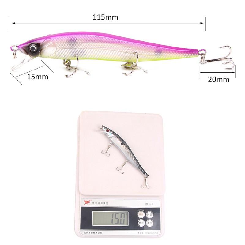 Mồi giả câu cá MINNOW JERK Chẽm, Vòn, Nhồng, Vược 11,5cm-15g