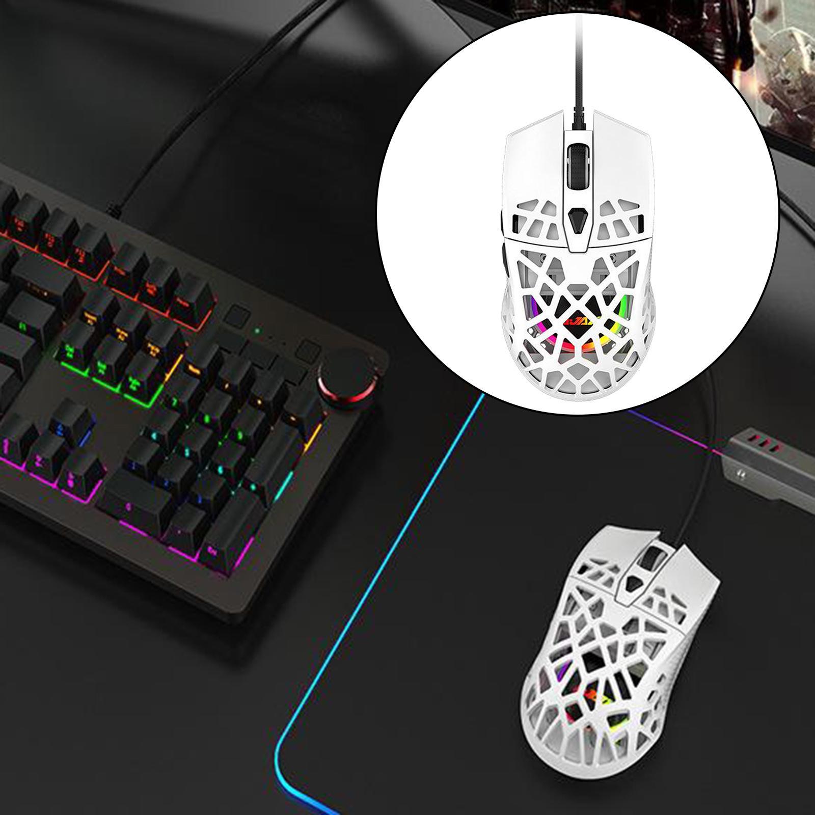 Ultralight RGB Gaming Mouse Wired Honeycomb Design for Computer