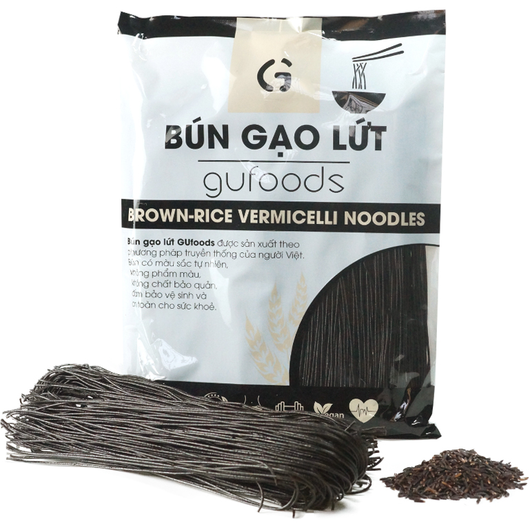 Bún gạo lứt đen ăn kiêng GUfoods (Gói 500g)