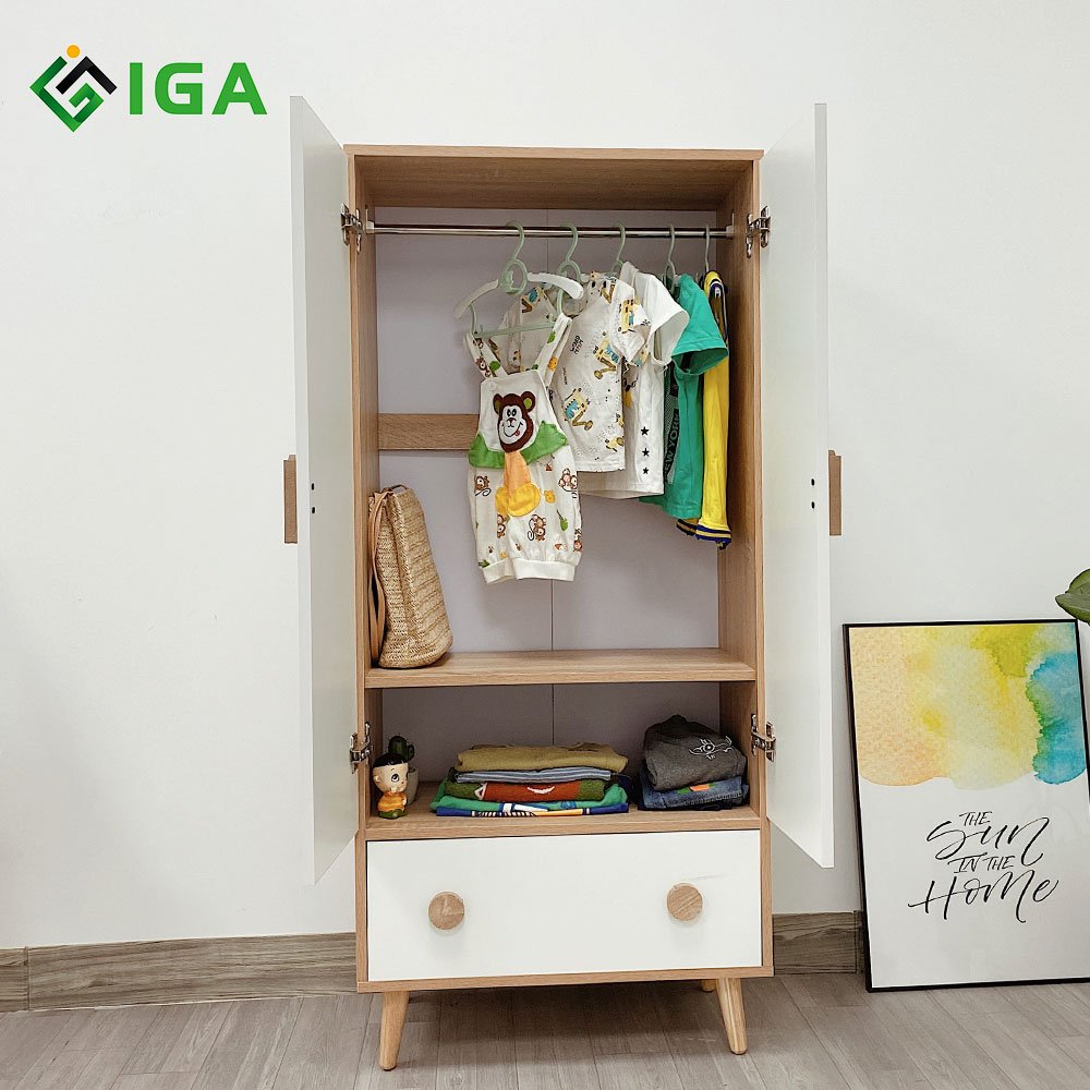 Tủ Quần Áo Trẻ Em Bear Shelf Chính Hãng IGA - GP123