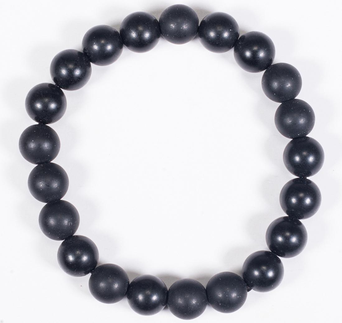 Vòng tay đá núi lửa(obsidian) nhám mệnh thủy , kim - Ngọc Quý Gemstones