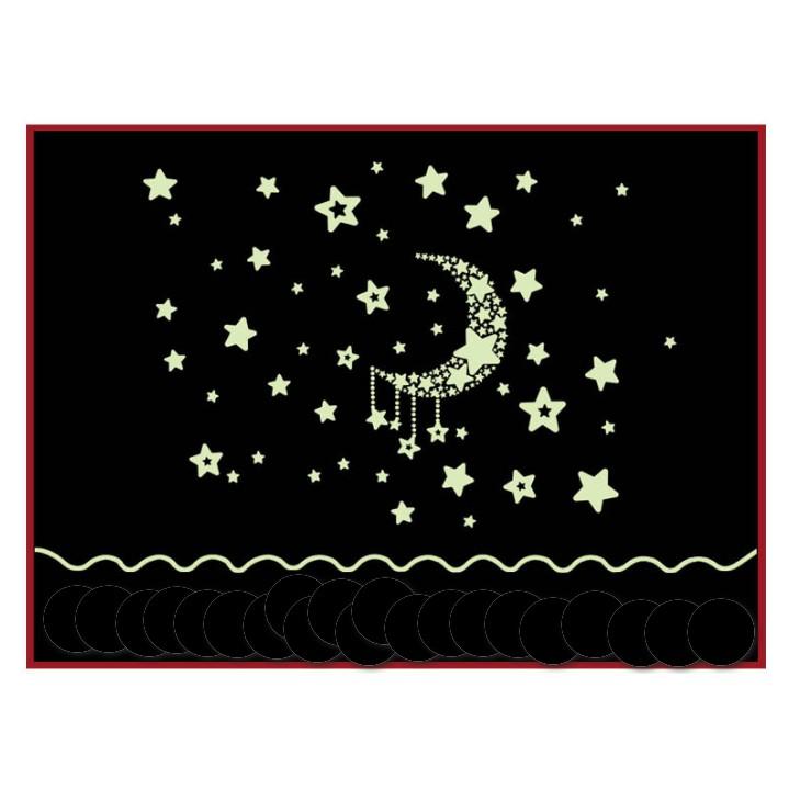 Decal trang trí trăng sao dạ quang