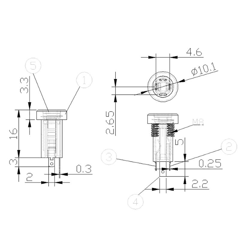 PJ392A Ổ cắm giắc cắm âm thanh 3.5MM Bảng điều khiển hàn âm thanh nổi 3 cực Gắn vàng có đai ốc PJ-392A Tai nghe 3/4 chân Đầu nối ổ cắm nữ Màu sắc: 4 chân 1 cái
