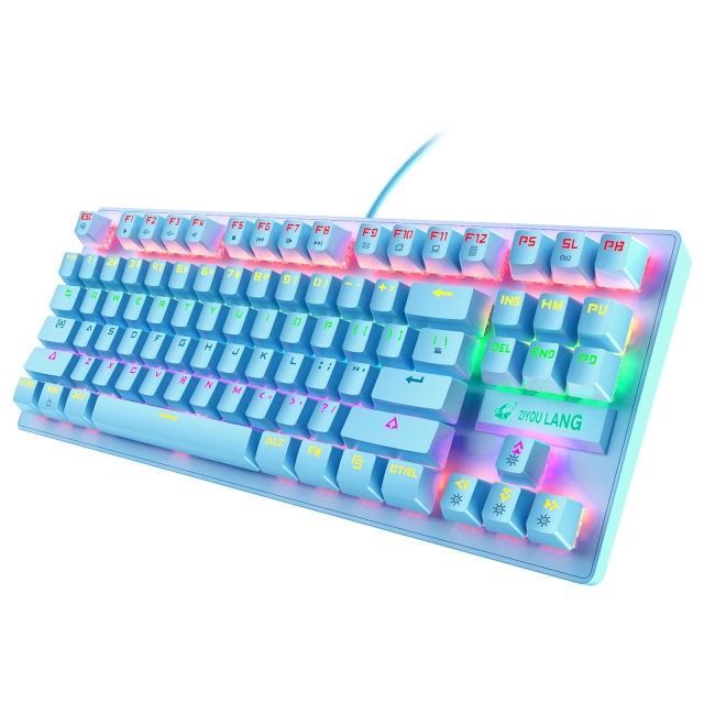 Bàn Phím Cơ Gaming ZIYOULANG K2 87 Phím | Blue Switch Mechanical | Led Rainbow Nhiều Chế Độ - Hàng chính hãng