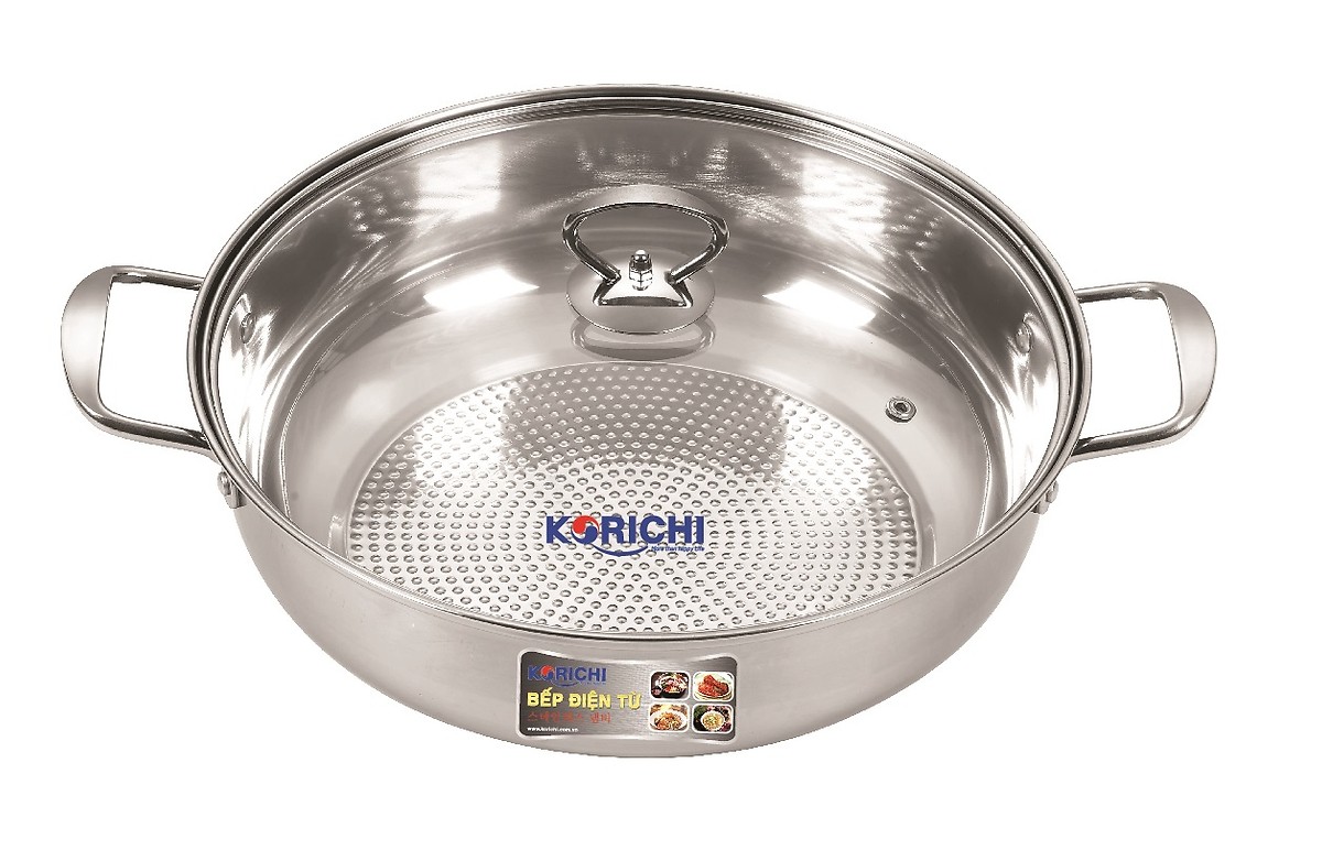 Bếp điện từ đơn chính hãng KORICHI KRC-3558 + Kèm nồi lẩu 1kg - Hàng Chính Hãng