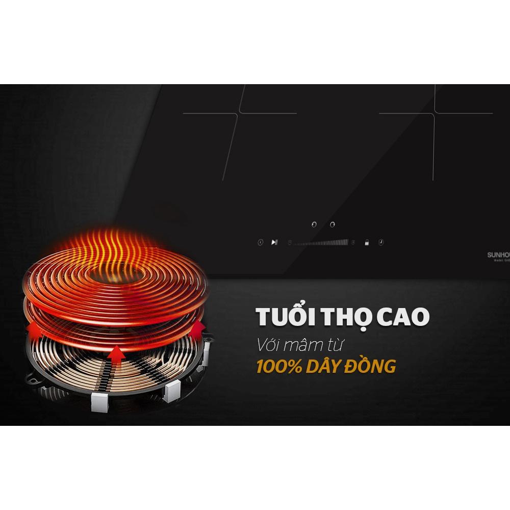 Bếp điện từ đôi Sunhouse SHB DI02 - Bảo hành 3 năm tại nhà - Hàng chính hãng