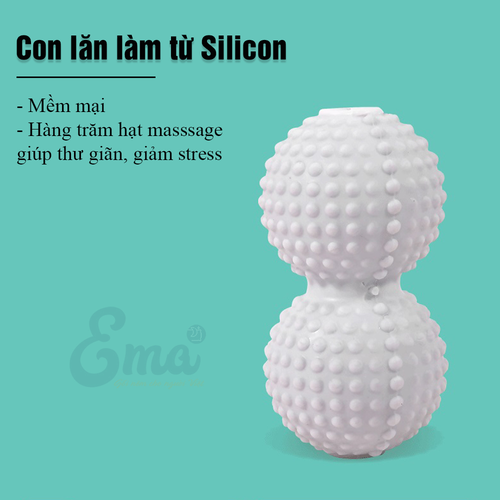 Con lăn massage cổ vai gáy loại 6 bóng gai massage 360° cao cấp EMA