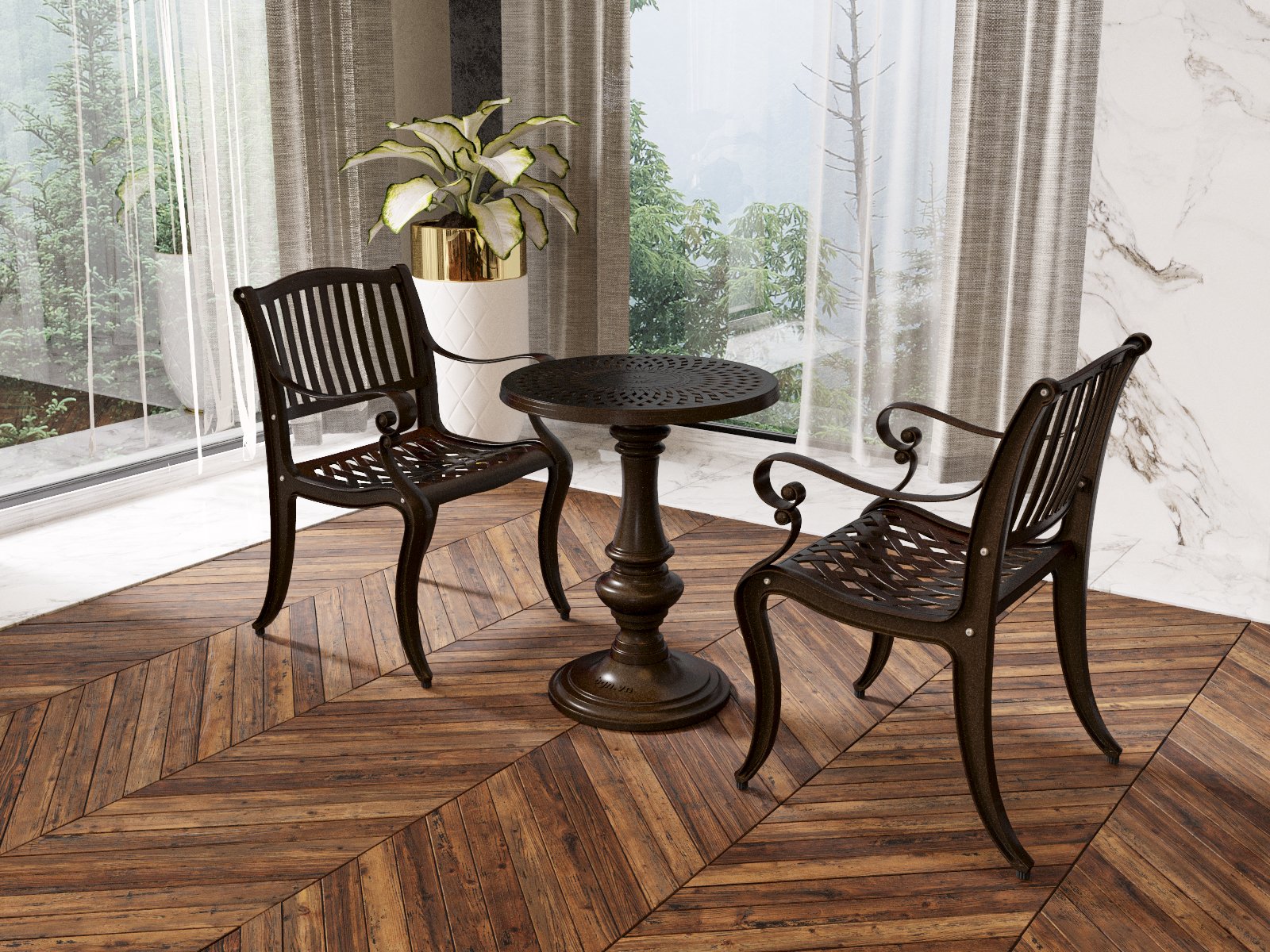 Ghế Nhôm Đúc AC-02-Br