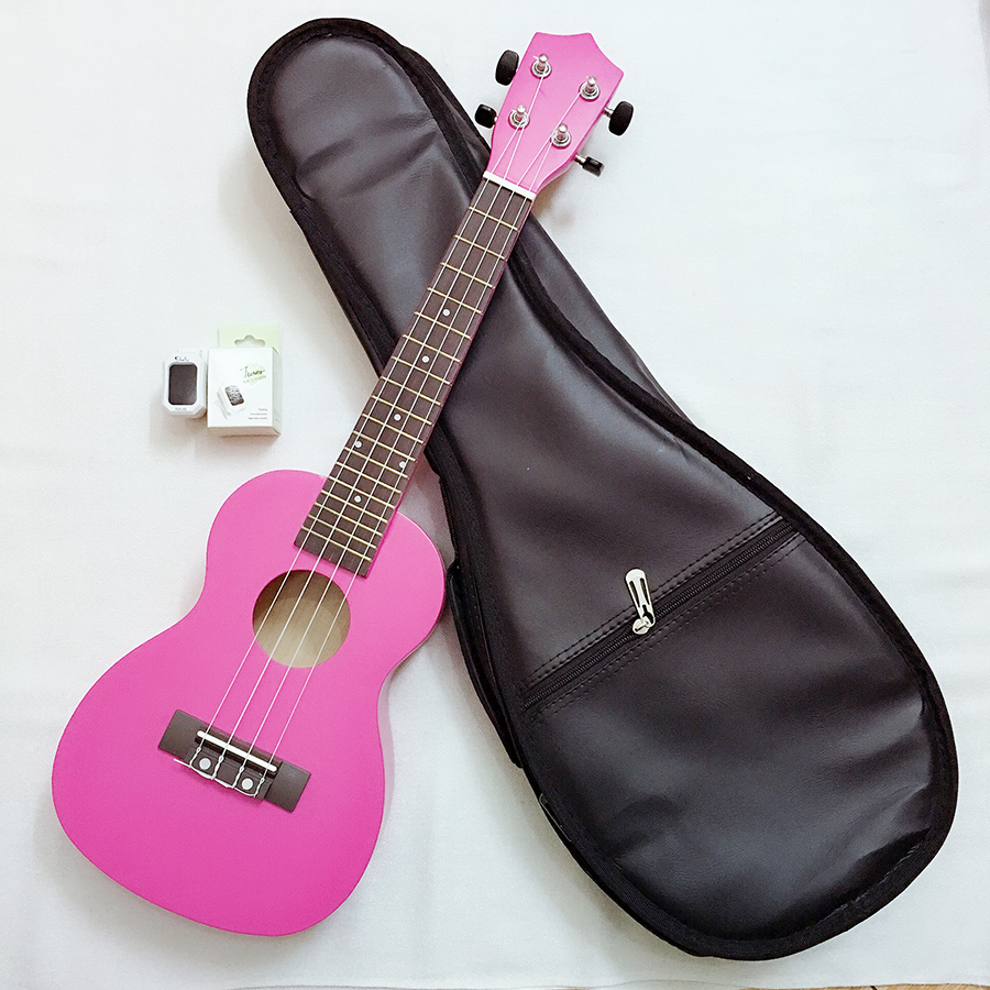 Đàn Ukulele Concert Woim 33A19 kèm bao da và máy lên dây điện tử