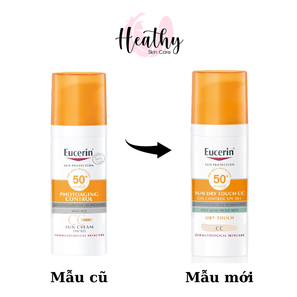 Kem Chống Nắng Trang Điểm Eucerin Sun Creme Face-Tinted CC Cream SPF50+