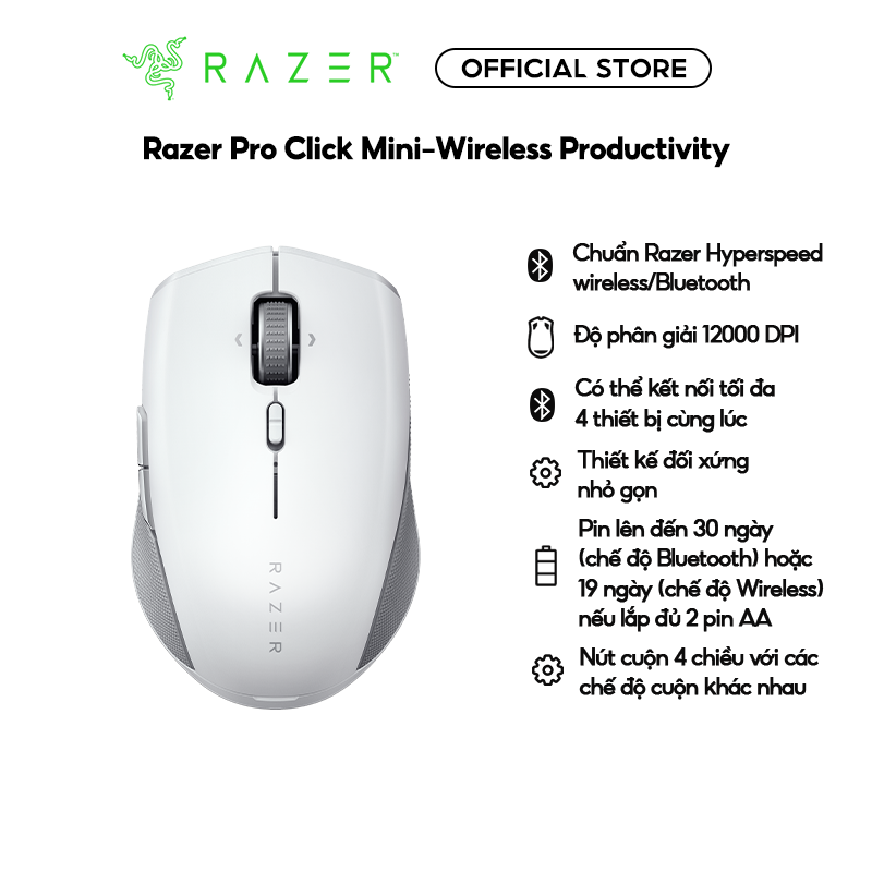 Chuột Razer Pro Click Mini-Wireless Productivity_RZ01-03990100-R3A1- HÀNG CHÍNH HÃNG
