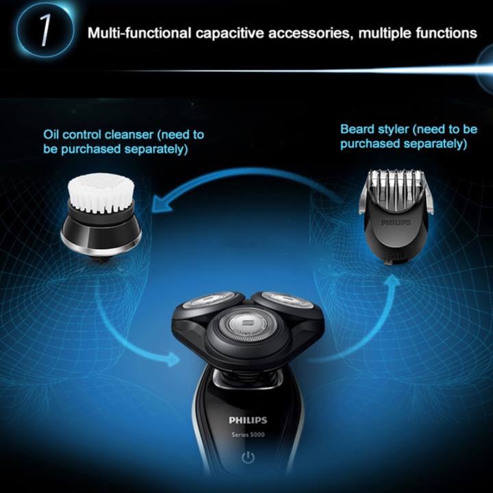 Máy cạo râu khô và ướt nhãn hiệu Philips S5080/03 linh hoạt theo 5 hướng - HÀNG NHẬP KHẨU