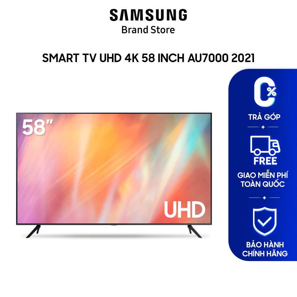 Smart TV Samsung UHD 4K 58 inch AU7000 2021 - Hàng chính hãng