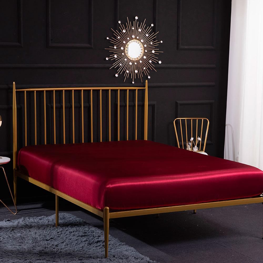 Nóng Lụa Satin Trang Bị Tấm Với Vỏ Gối Giường Tấm Bảo Vệ Nệm Màu Trắng Đen Xám Xanh Tím Đôi Nữ Hoàng Drap Giường
