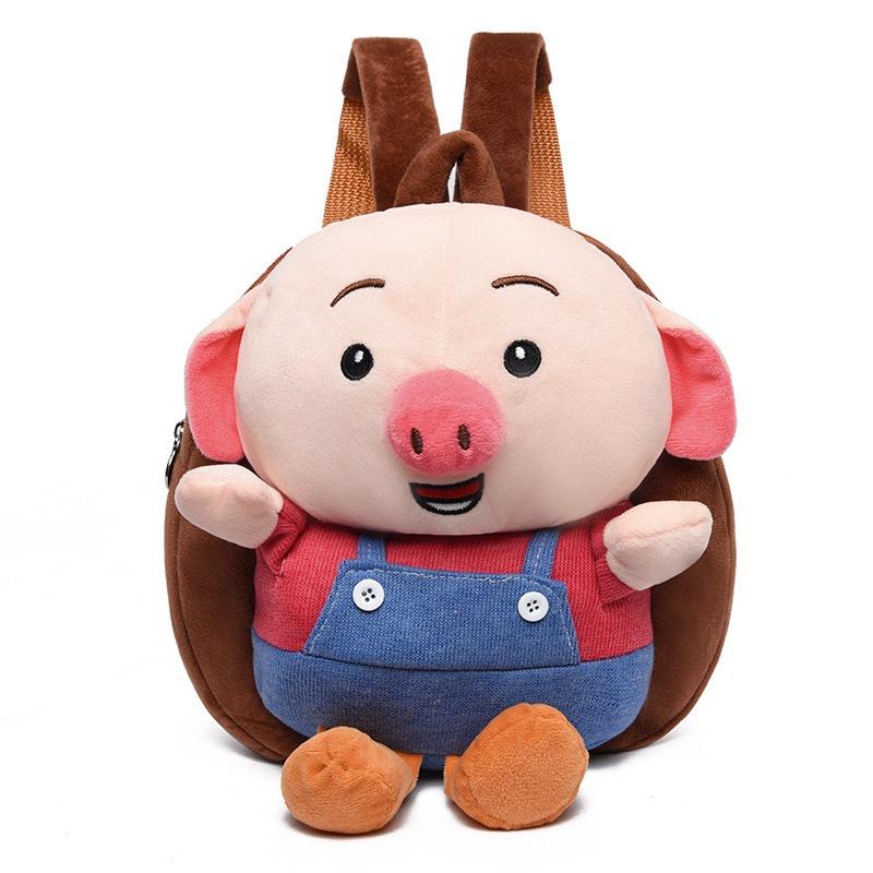 Balo thú bông hình con heo đáng yêu cho bé trai bé gái mẫu giáo mầm non nhà trẻ