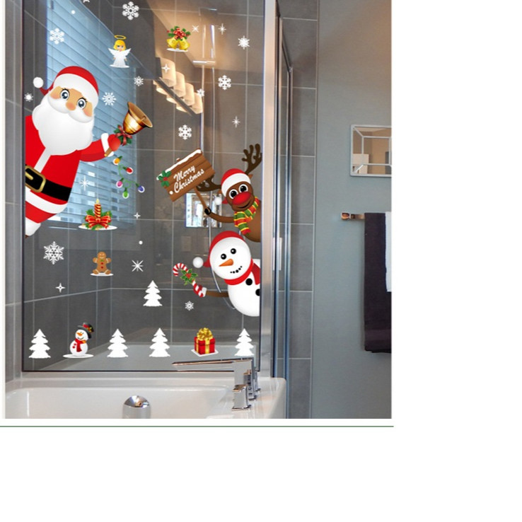 Tranh decal dán tường ông già Noel cao cấp -N01