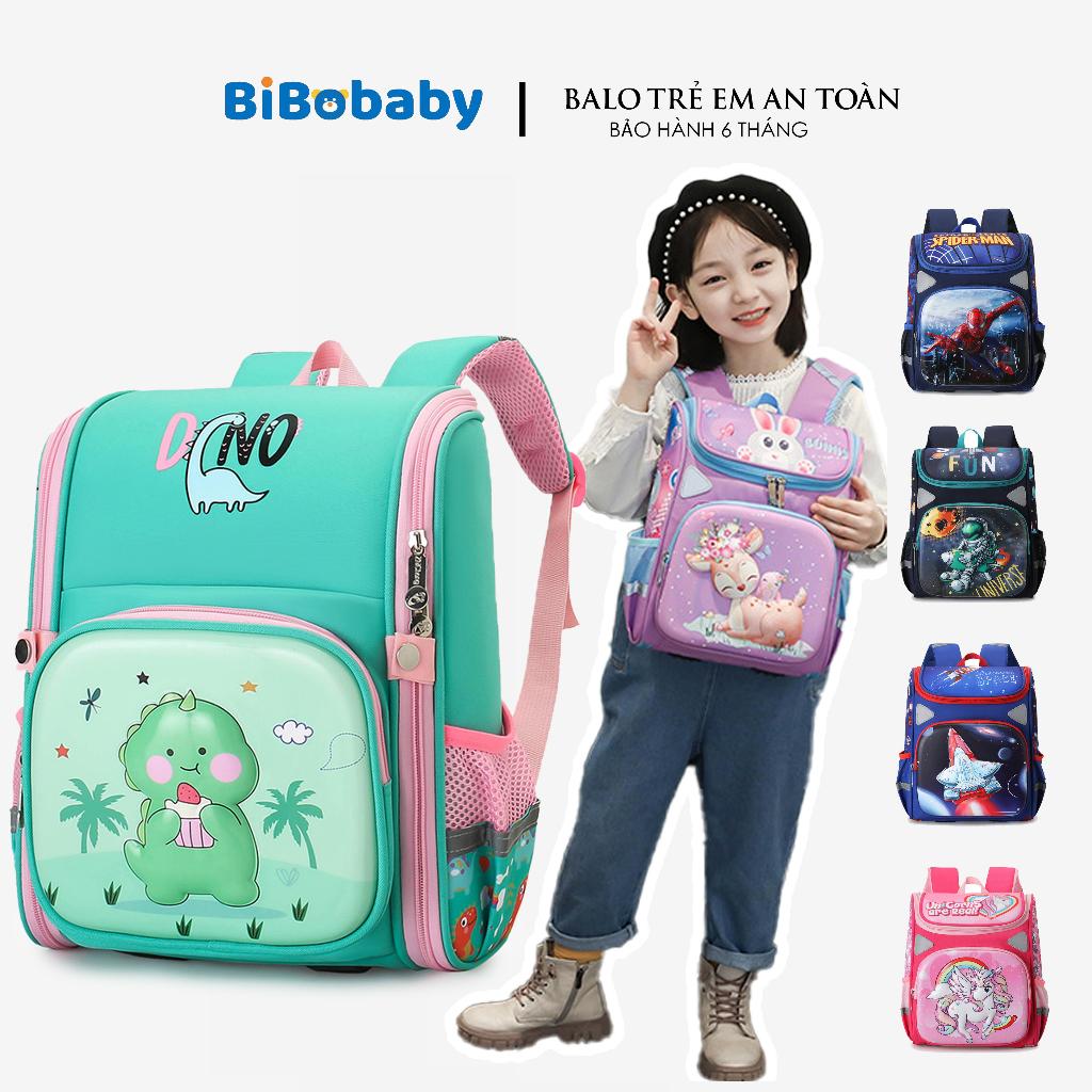 Cặp trẻ em siêu nhẹ chống gù lưng cho bé trai và bé gái kiểu dáng dễ thương BIBOBABY 209