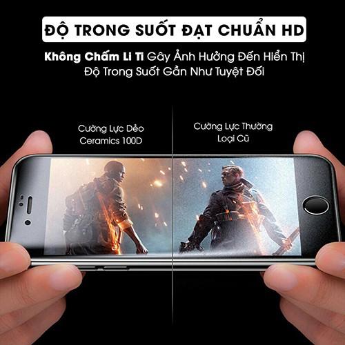 Kính Cường Lực dành cho iPhone FULL MÀN HÌNH SIÊU DẺO SIÊU MỎNG 100D 6s/6sPlus/7/7Plus/8/8Plus/X/Xr/Xs/XsMax/11/11Pro/11ProMax