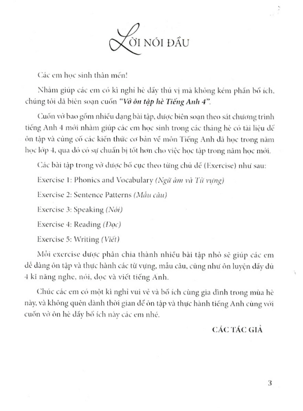 Sách - vở ôn tập hè tiếng anh 4