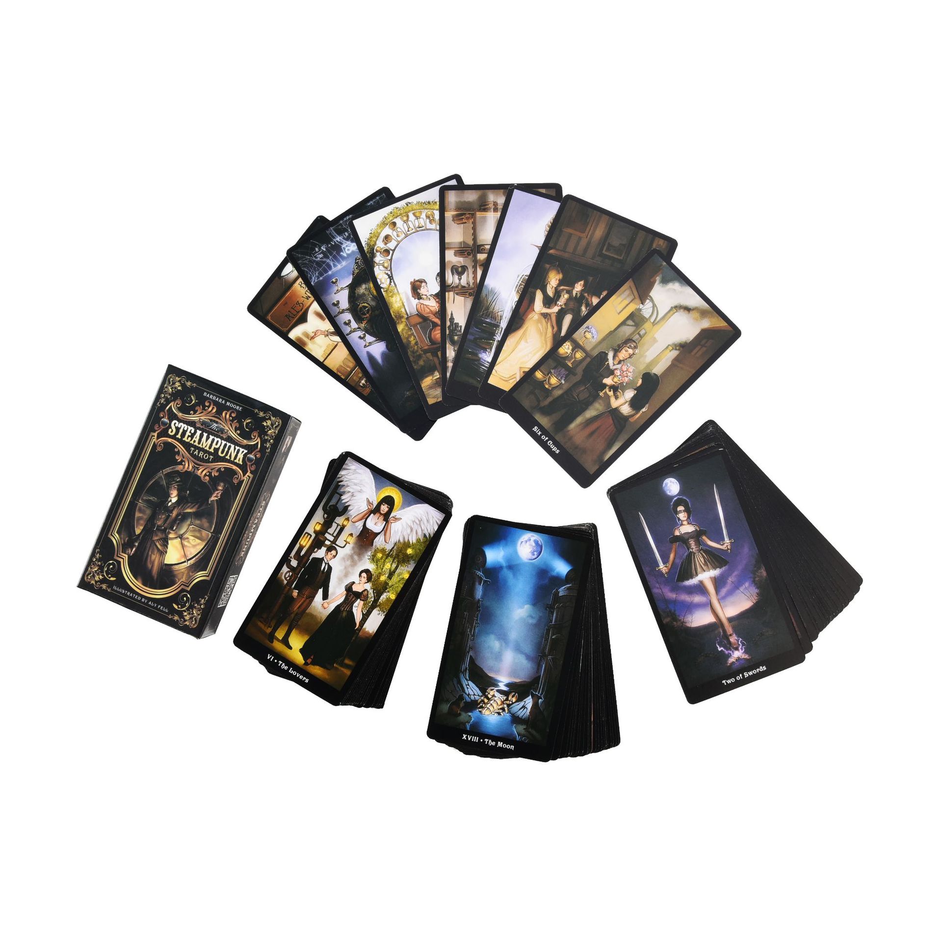 Combo Bộ Bài Bói Tarot The Steampunk Tarot New và Khăn Trải Bàn Tarot