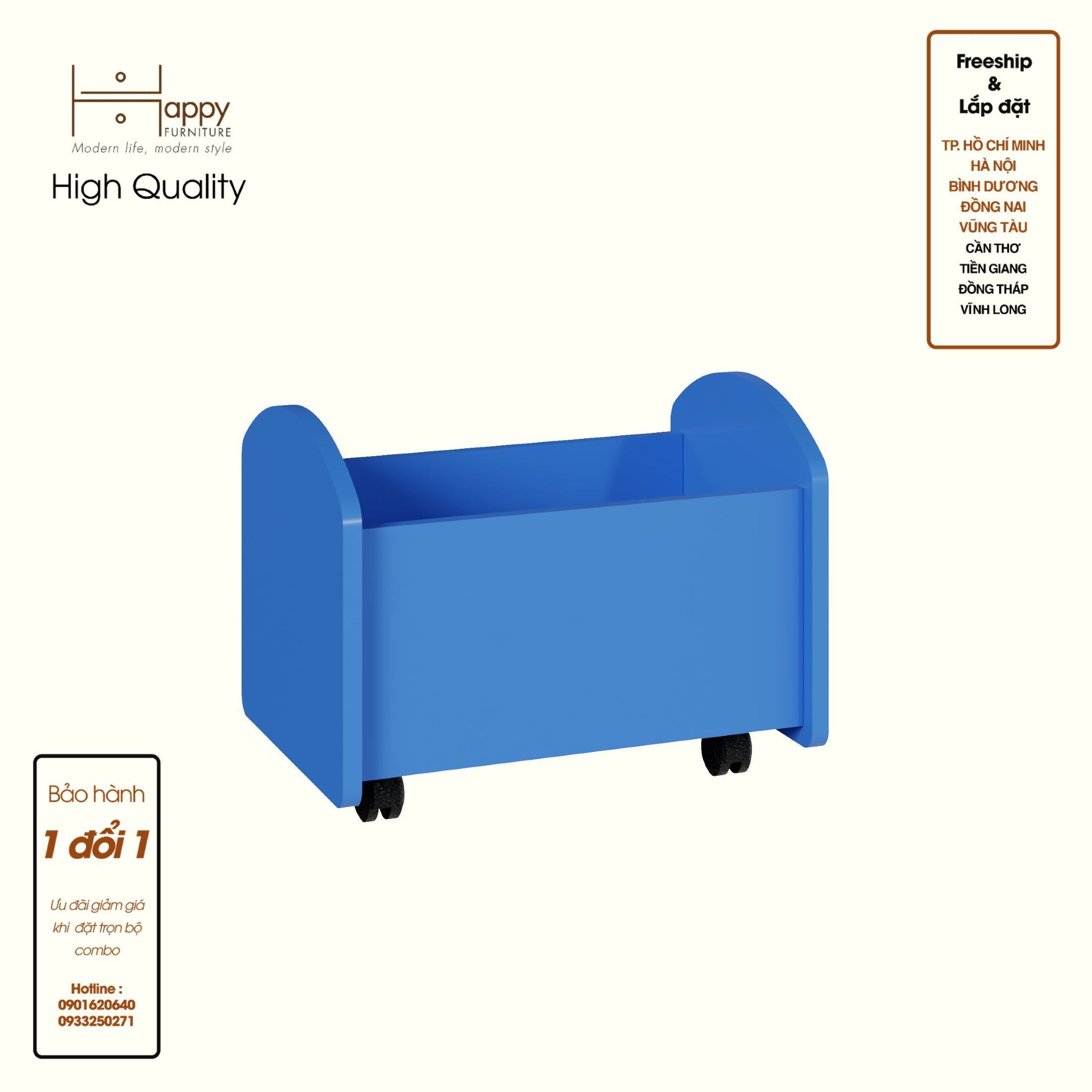 KID, Thùng lưu trữ cho trẻ em có bánh xe, 46cm x 36cm x 36cm , TLT_001