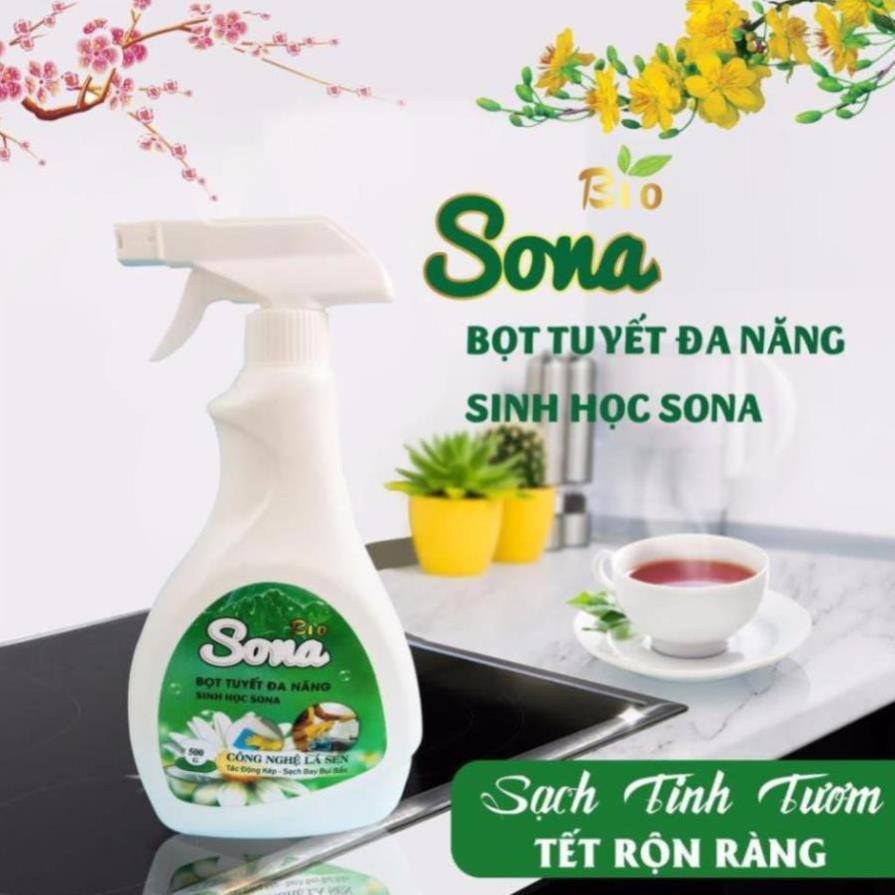 Xịt Đa Năng, Tẩy Rửa Vết Bẩn Nhà Bếp, Lau Kính Sạch Bong, Vệ Sinh Bề Mặt SoNa 500ml