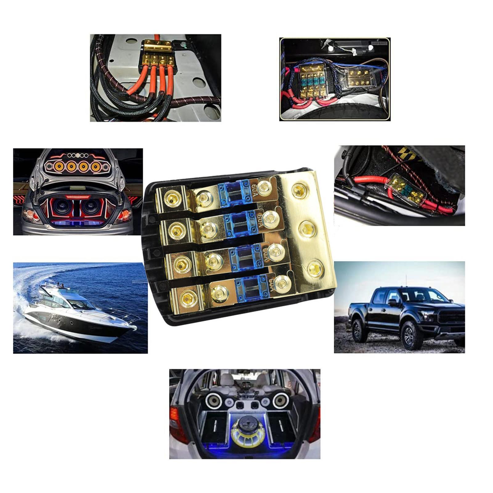 Fuse Holder, Anl Fuse Box Direct Replace, Quality 60A Professional, Easy to Install ,Fuse Distribution Block for Car Stereo Amplifier