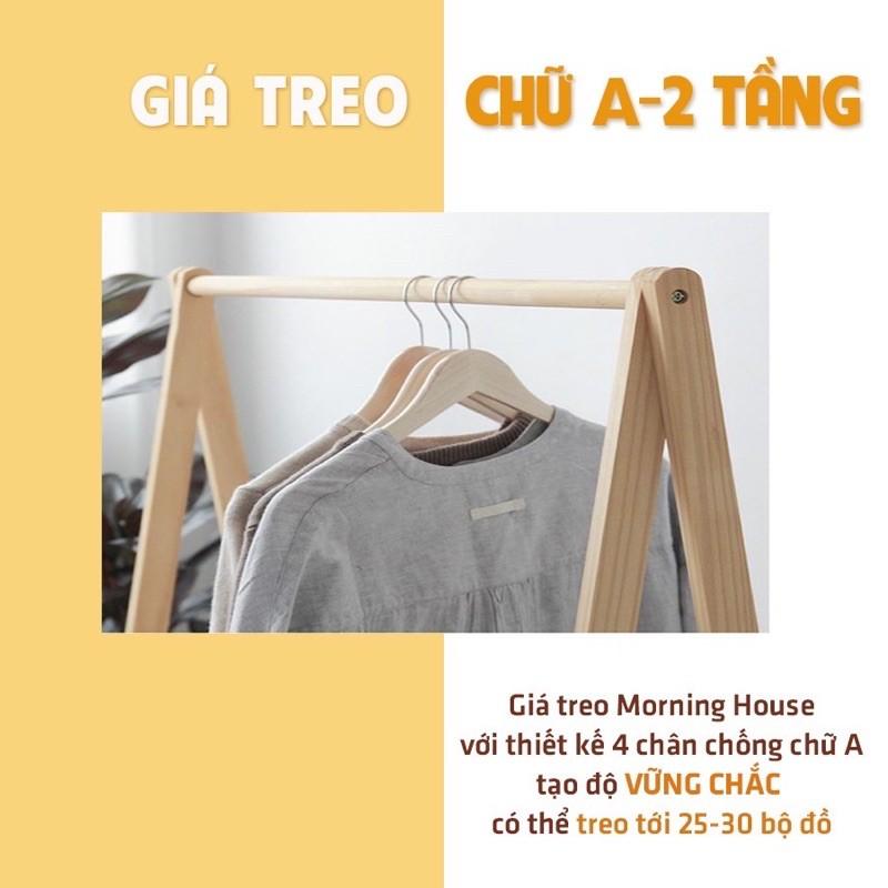 KỆ CHỮ A 2 TẦNG GỖ THÔNG MỸ SƠN DẦU KHOÁNG, KỆ TỦ TREO QUẦN ÁO