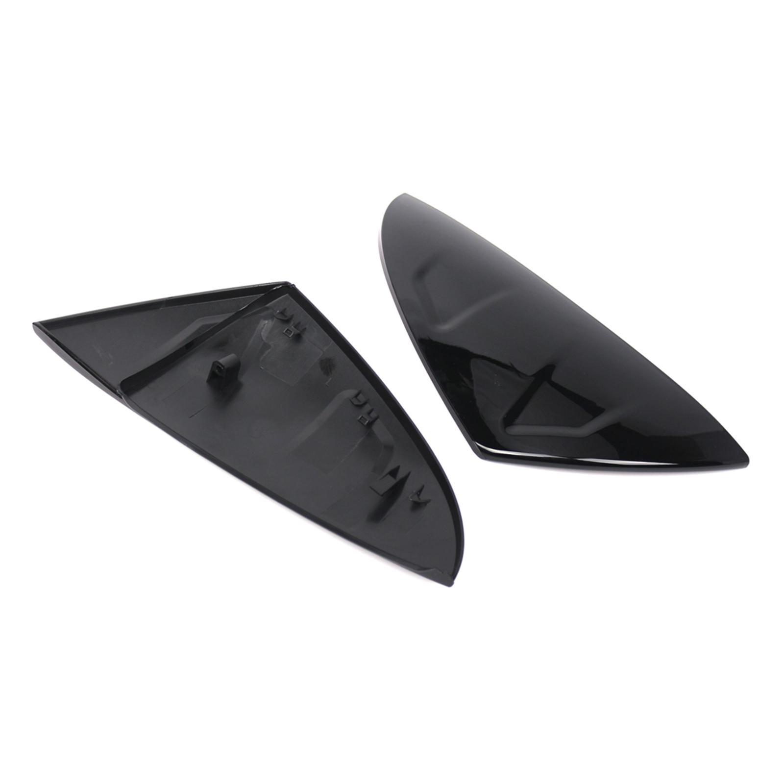 Rearview Mirror Caps Durable Gloss Black