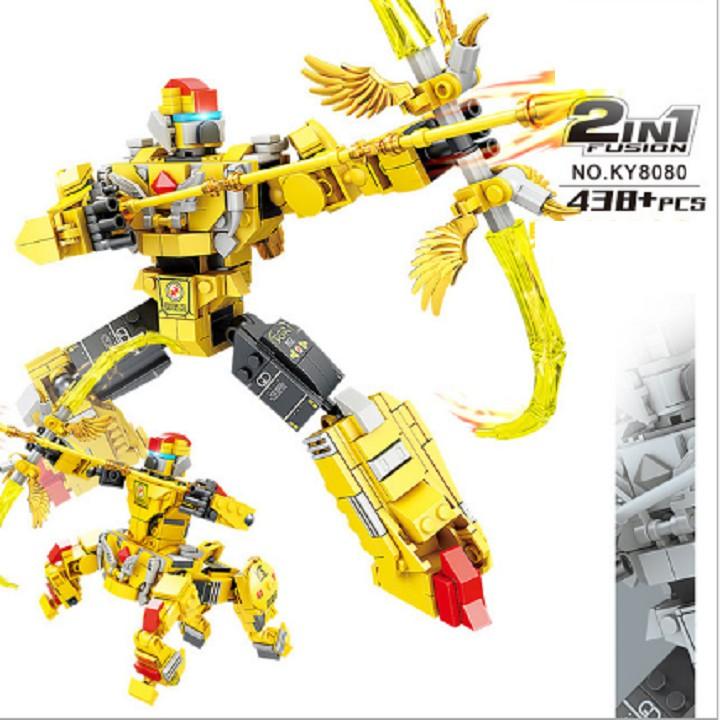 Bộ lắp ráp biến đổi 2 trong 1 kiểu lego robot 8079