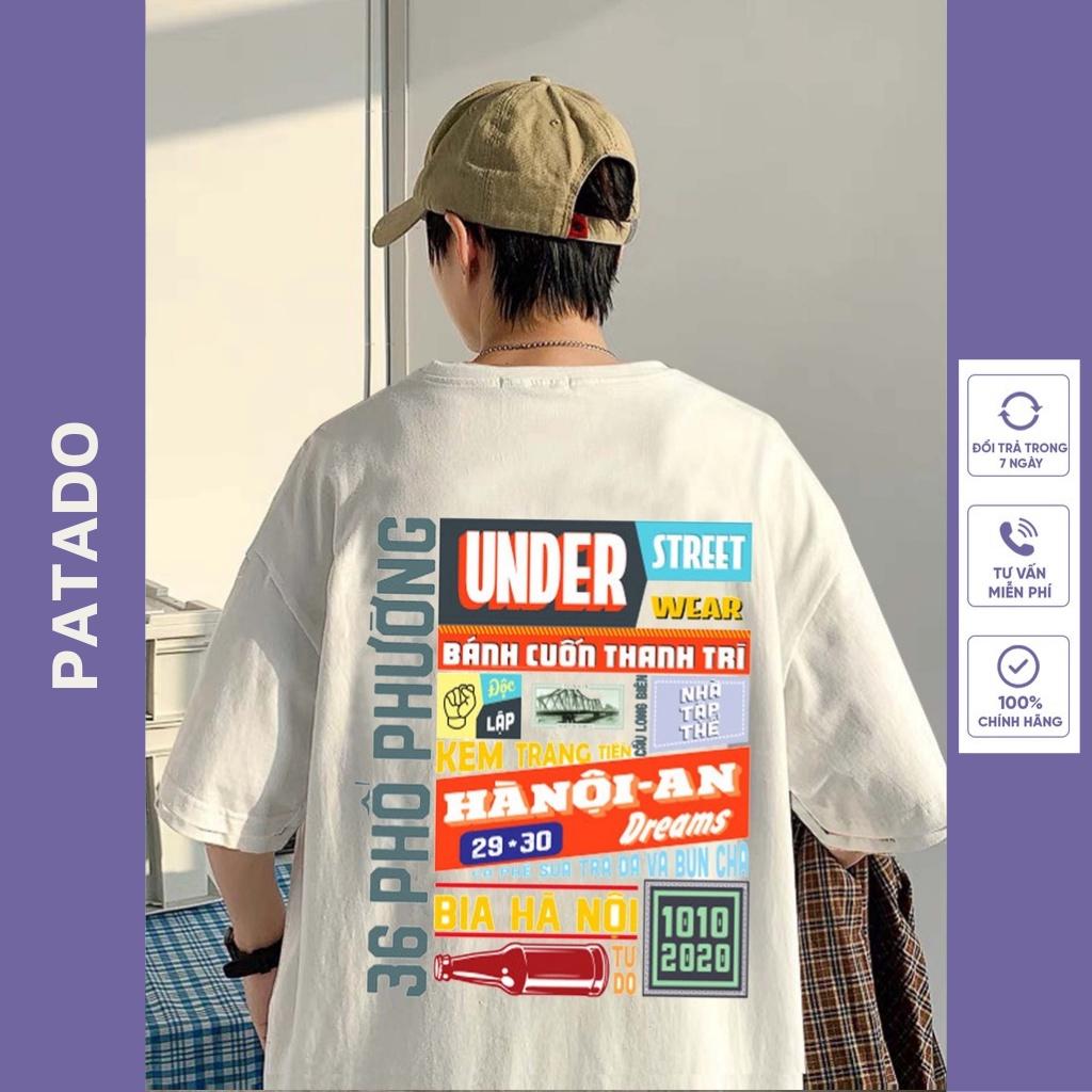 Áo thun tay lỡ Hà Nội nam nữ unisex áo phông 100% cotton cao cấp in hình local brand streetwear