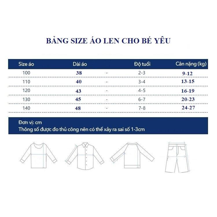 Áo len bé trai thời trang thu đông cho trẻ em 2 đến 7 tuổi BITBA