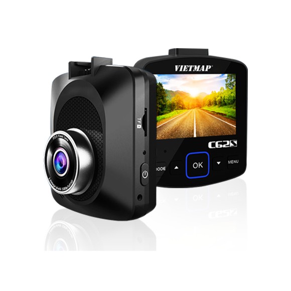 Camera Hành Trình Ô tô  Độ Phân Giải Ultra HD 4K  Ghi Hình Trước Sau Tích Hợp Cảnh Báo Giao Thông Bằng Giọng Nói Wifi Tích Hợp Thẻ Nhớ 32GB VIETMAP C62S - Hàng Chính Hãng