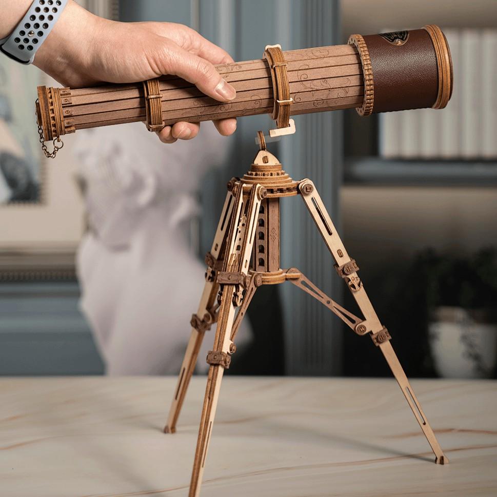 Đồ chơi Lắp ráp gỗ 3D Mô hình Kính thiên Văn Monocular Telescope ST004