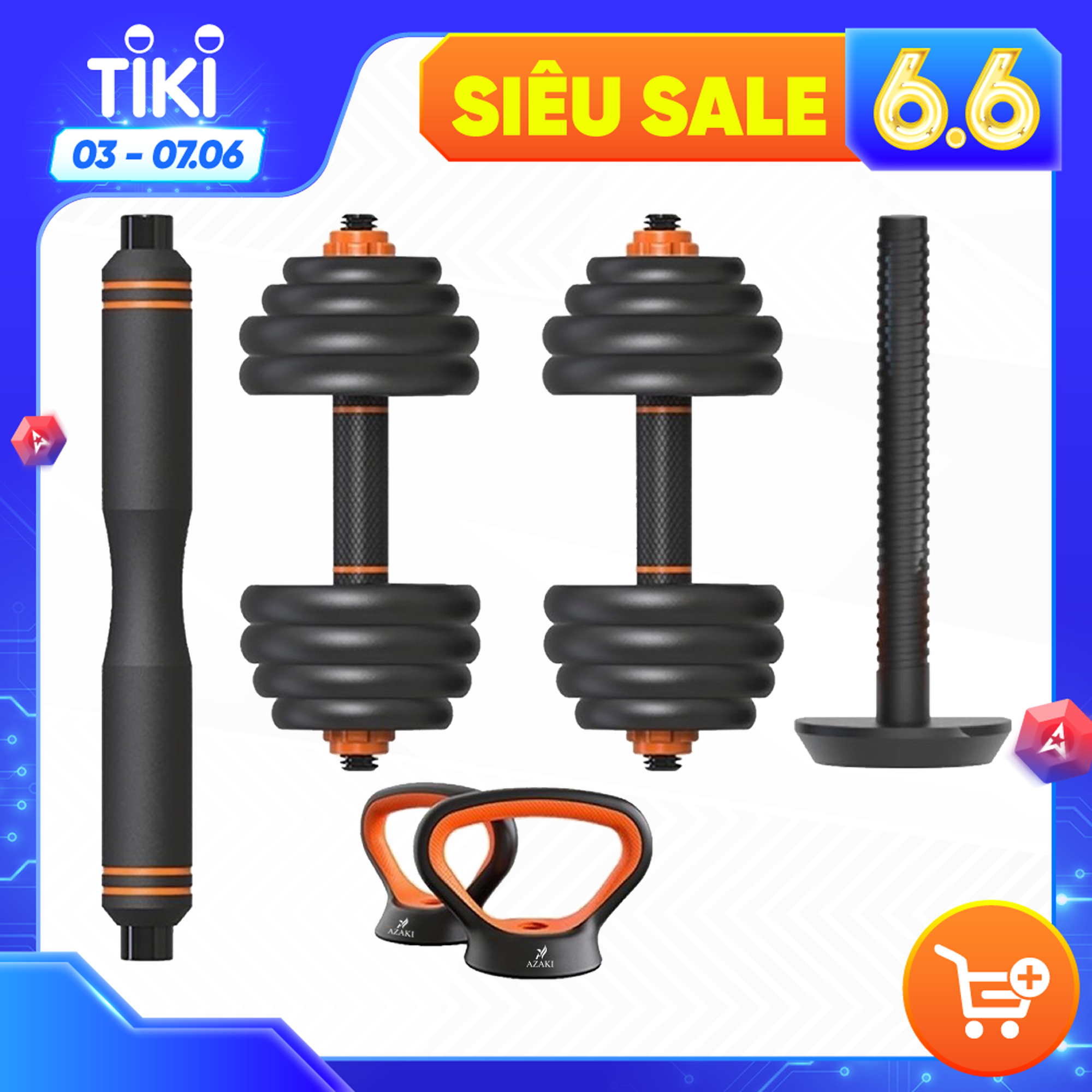 Bộ Tạ Đa Năng 40Kg Azaki GF440