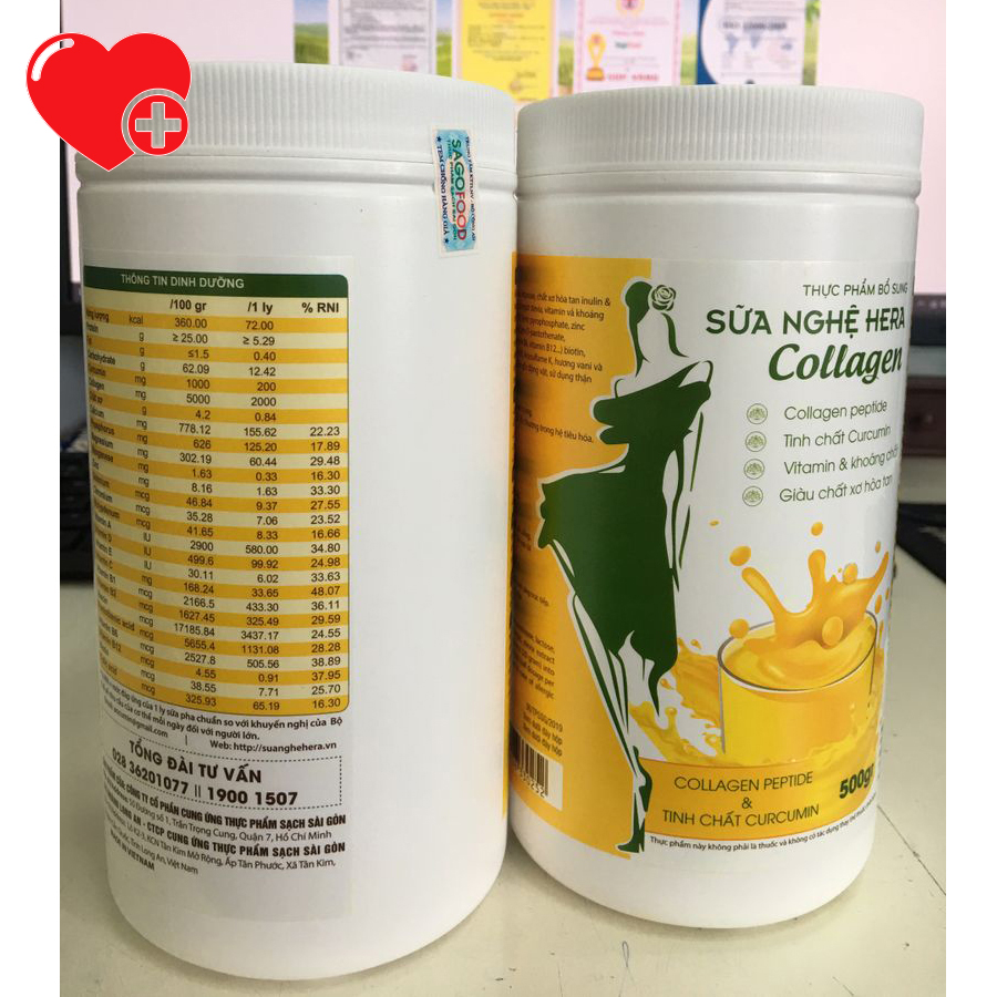 SỮA NGHỆ HERA COLLAGEN 500gr - HỖ TRỢ BAO TỬ - ĐẸP DA